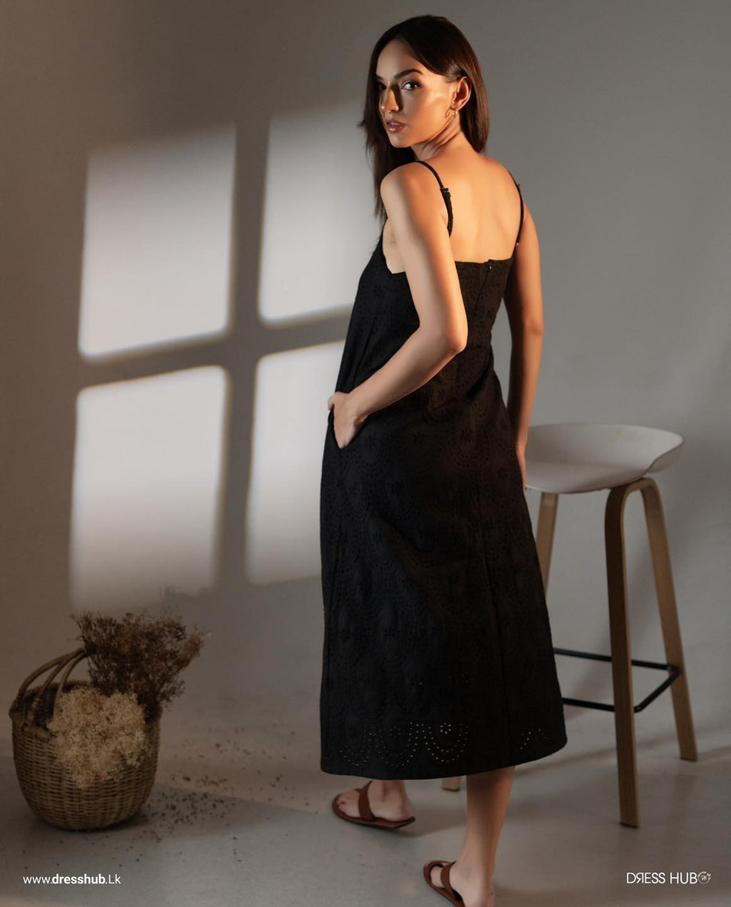 Black Strapped Shift Dress