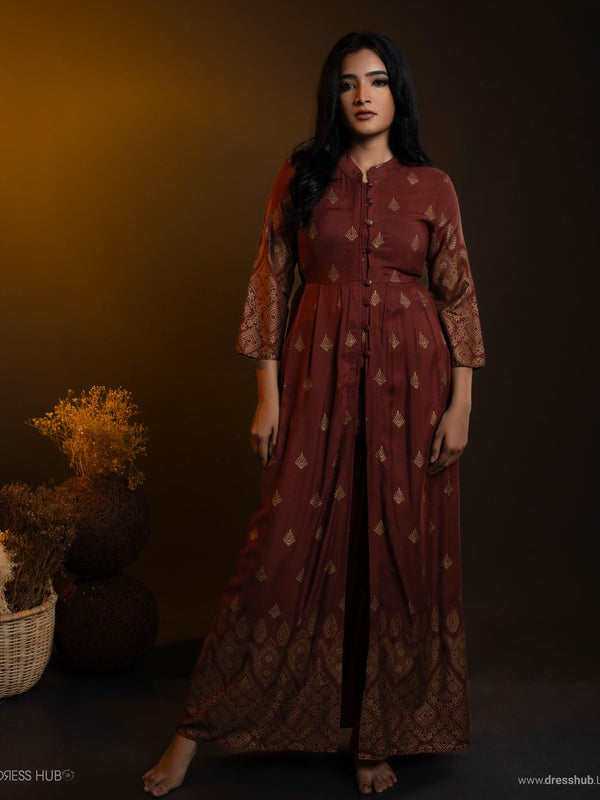 High Neck Bohemian Dress