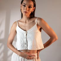 Rolz Top White V-neck