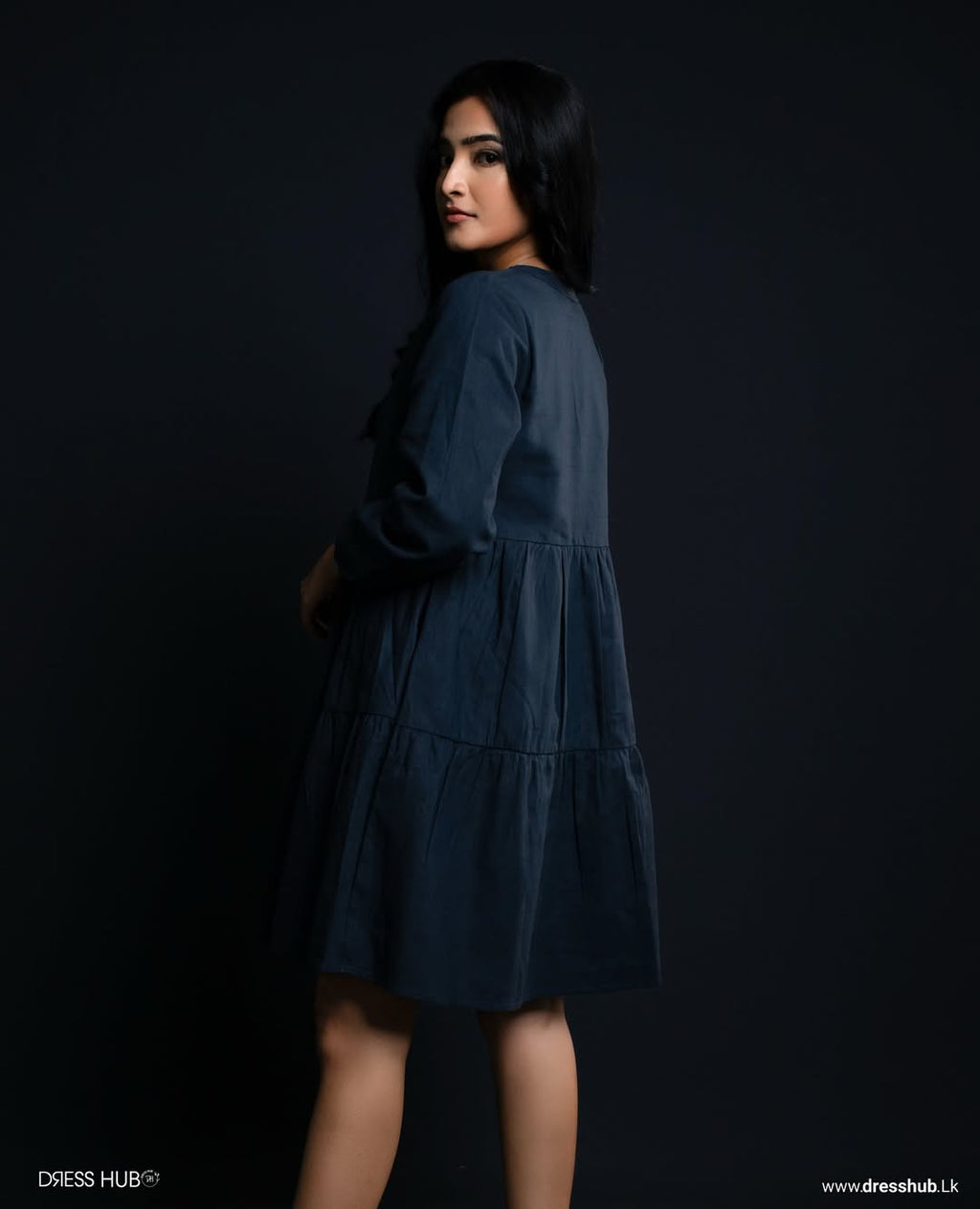 Ora loose fitto Double Frilled Dress