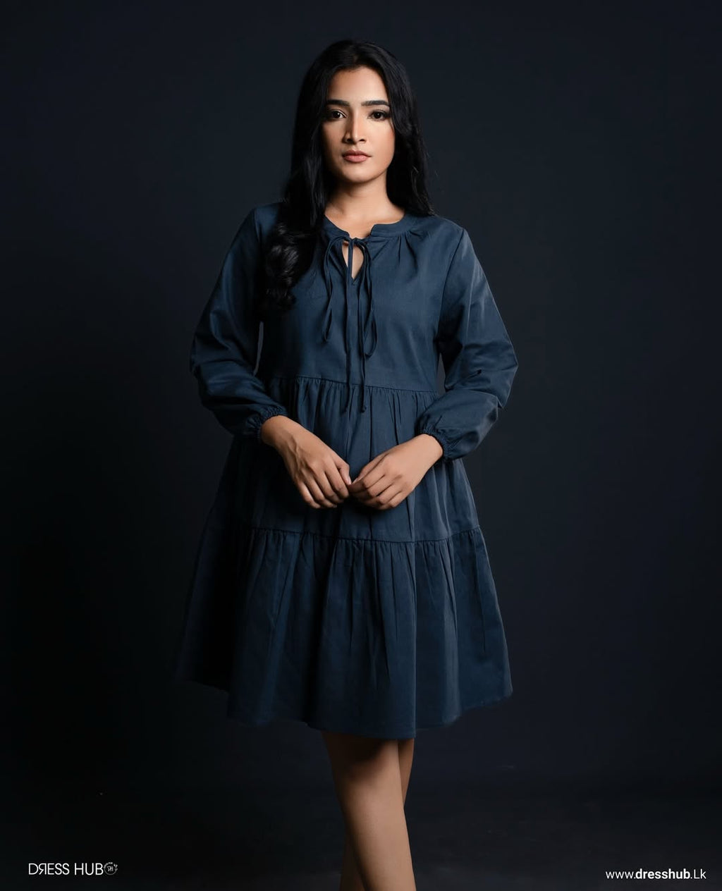 Ora loose fitto Double Frilled Dress