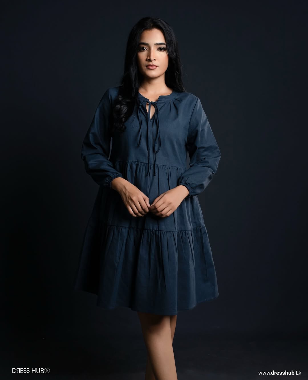 Ora loose fitto Double Frilled Dress