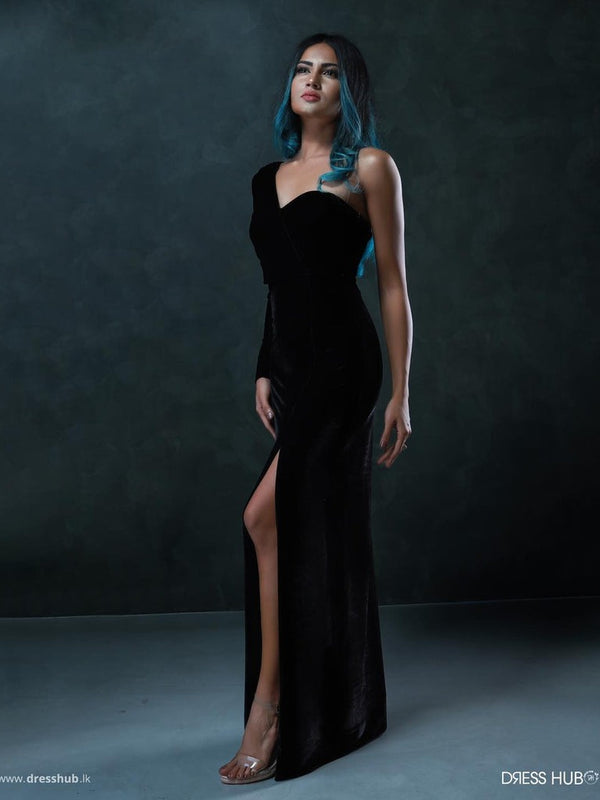 Tubed One Shoulder Maxi Dress