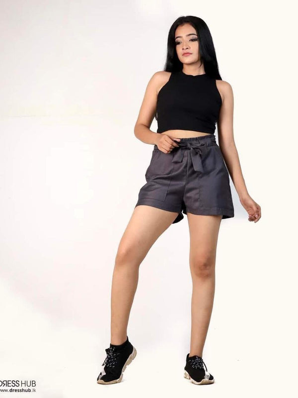 Gozer High-Waisted Tie-Up Shorts