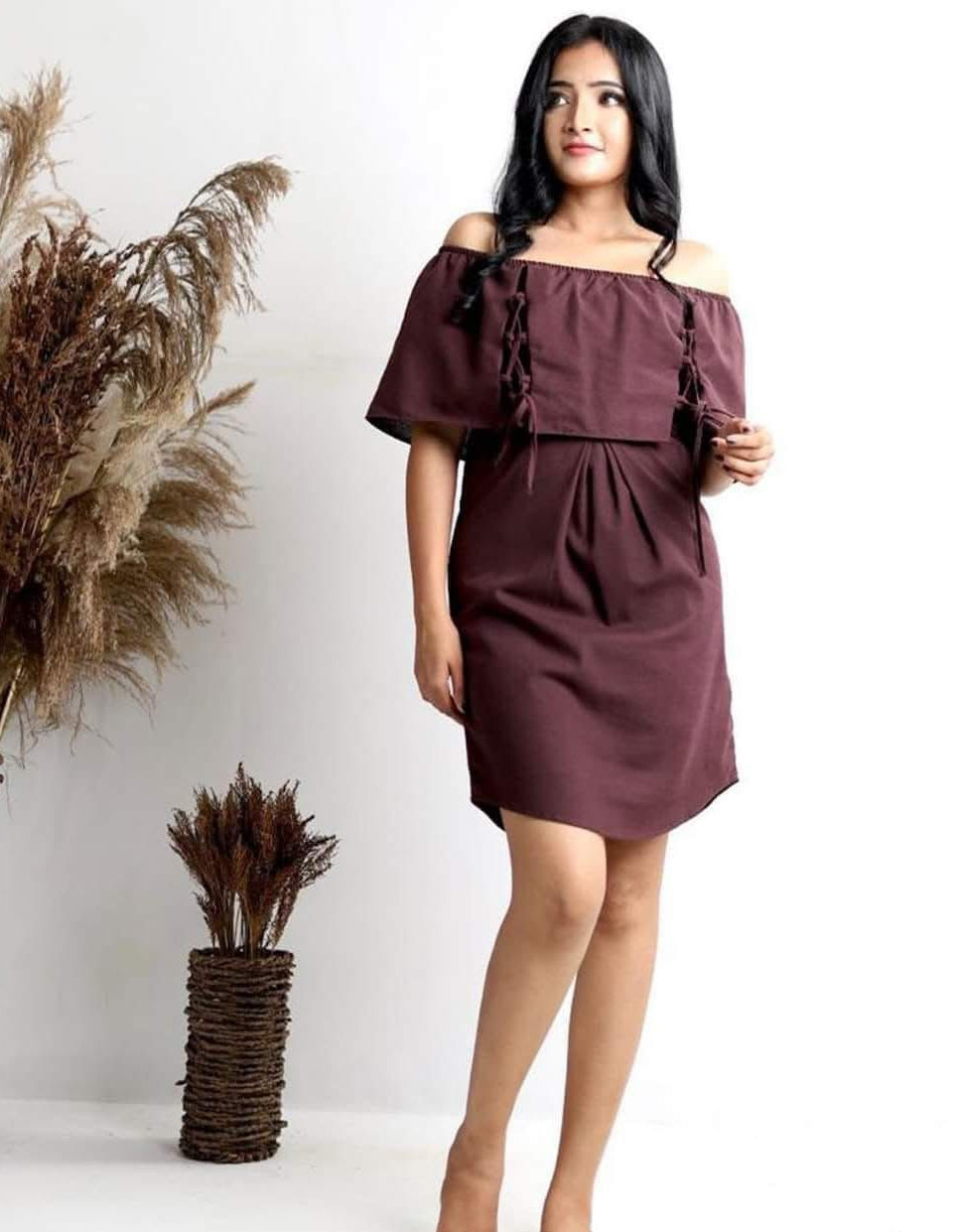 Macco Laooup Maroon Frock