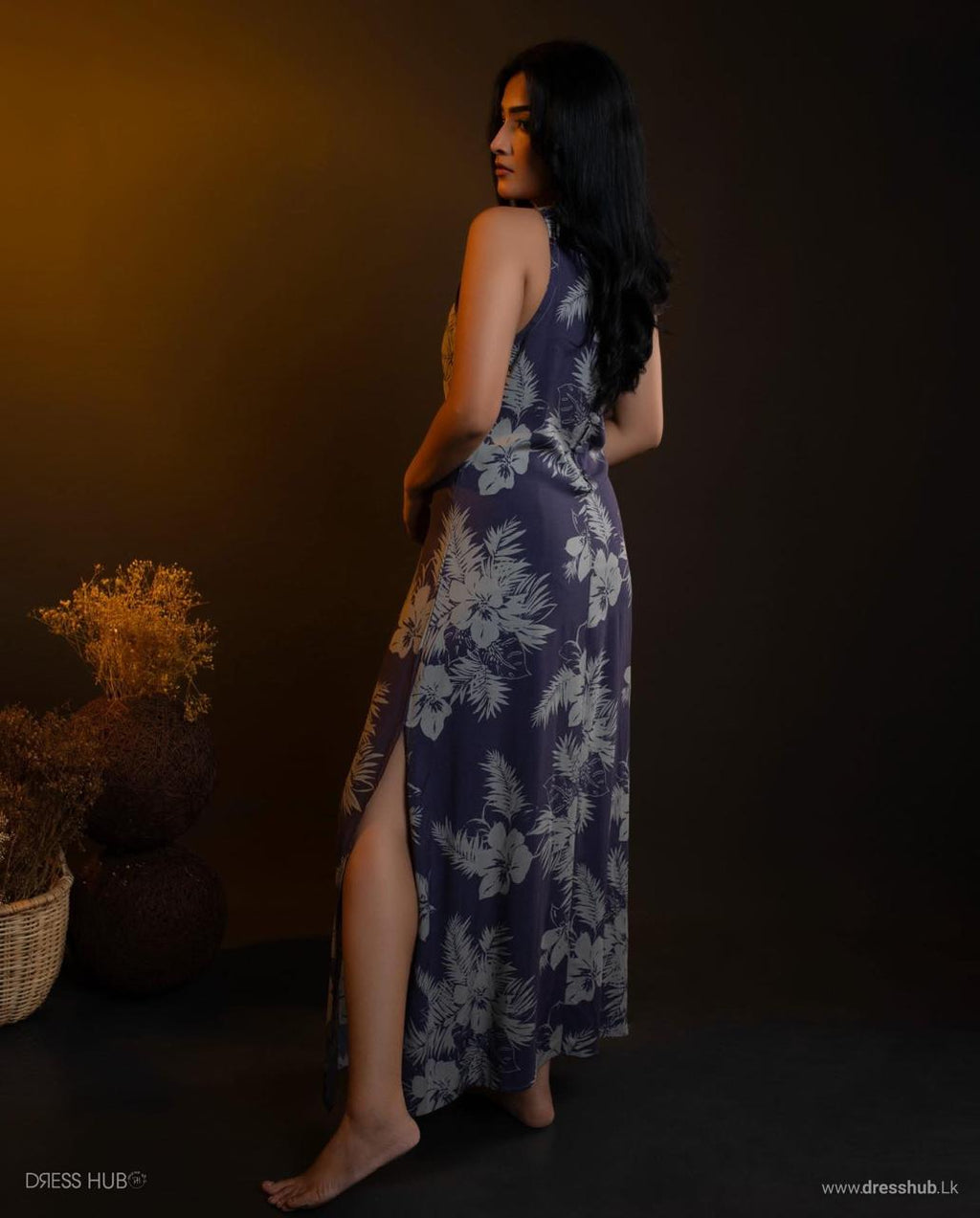 Naviz Halter Purple Frock