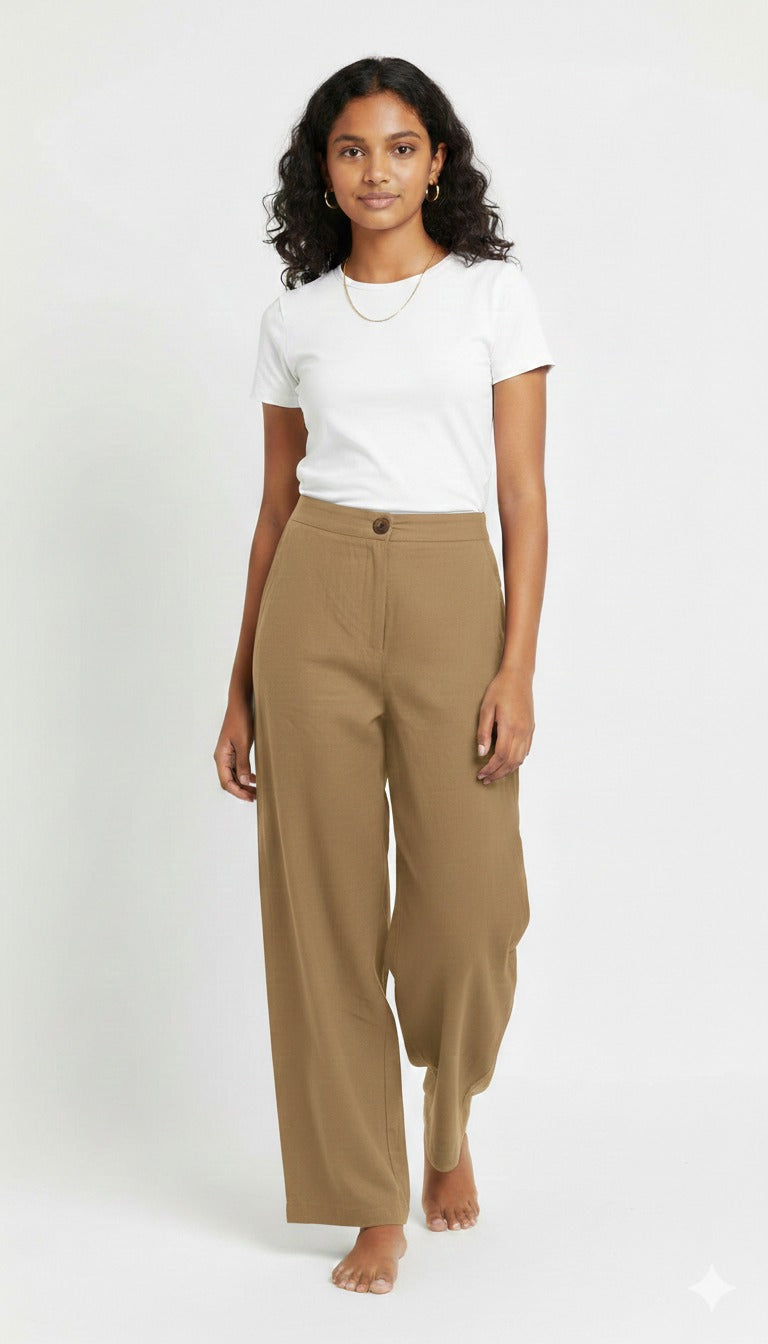 Nova Tailored Wide-Leg Trousers