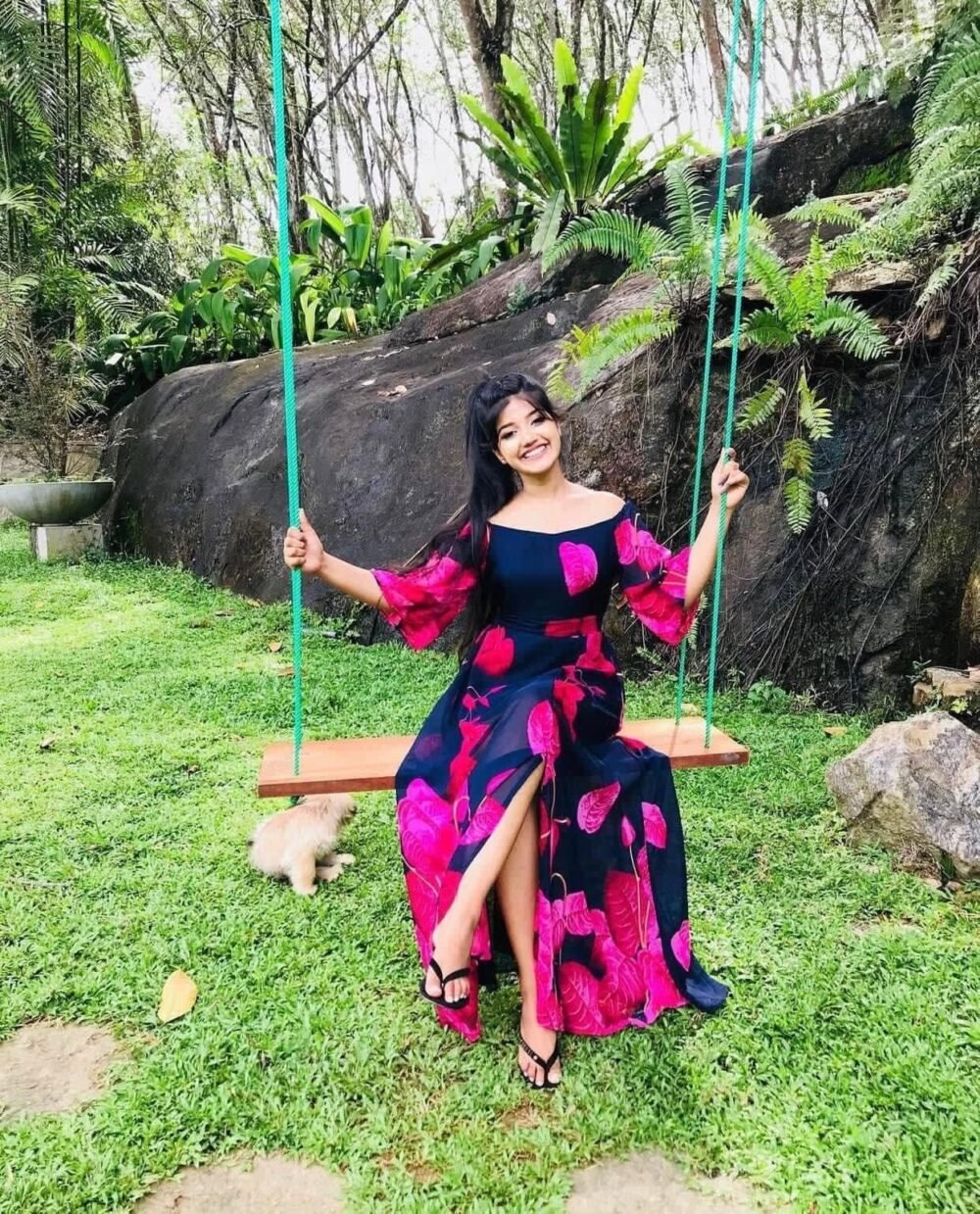 Navy and Pink Floral Maxi Dress from the Dress Hub collection