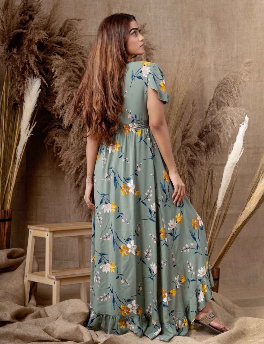 Sage Floral Maxi Dress from the Dress Hub collection